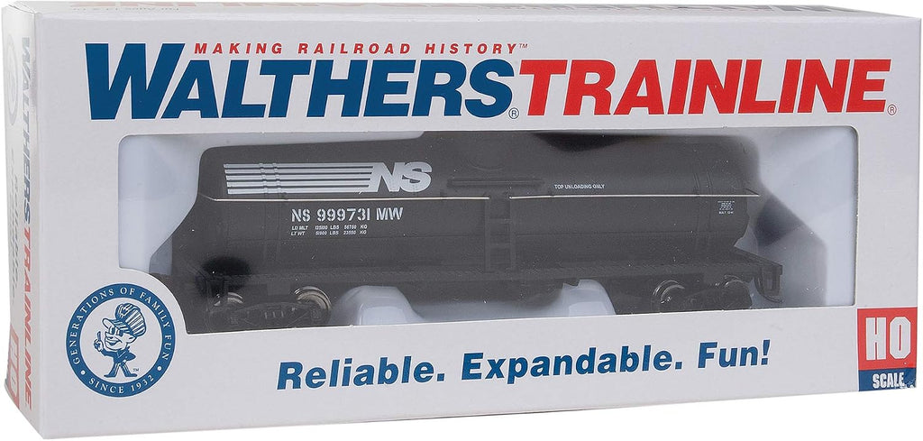 Tank Car-Ready to Run-Norfolk Southern (Black, White) 931-1447 HO Scale Model Railroad - Freight Model