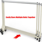 Industrial Grade Z-Base Garment Rack, 63" W/500Lb, Gray