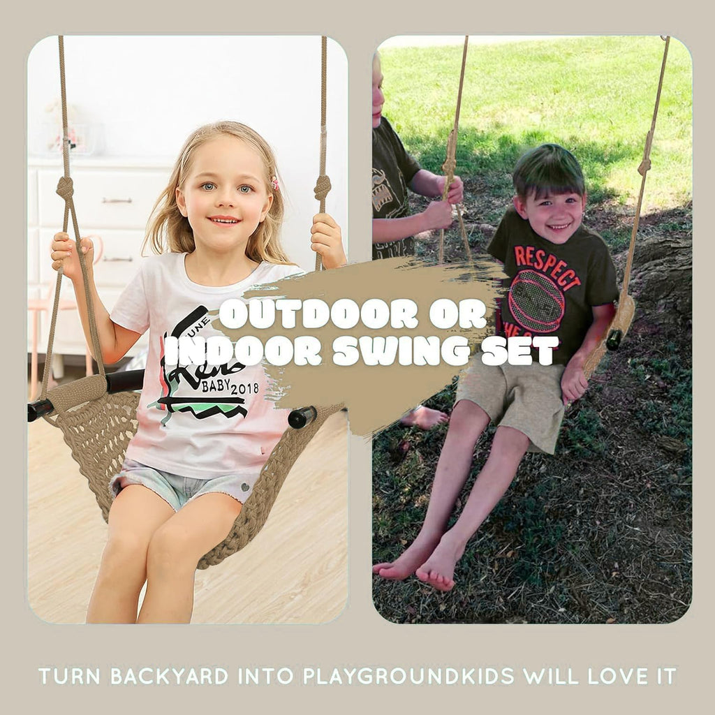 Toddler Swing, Swing Seat for Kids Heavy Duty Rope Play Secure Children Swings Set, Perfect for