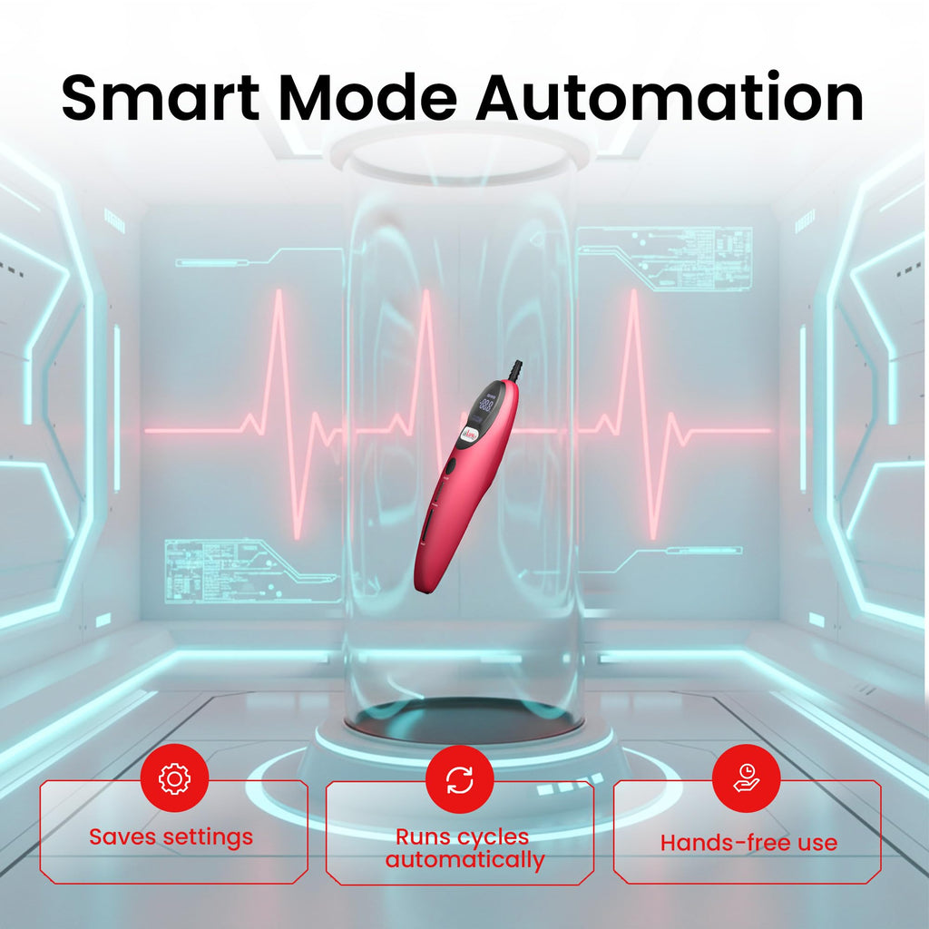 LeLuv Magna LCD Electric Vacuum Pump Controller, 6 Smart Modes, Red