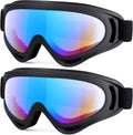 2-Pack Snow Ski Goggles, Snowboard Goggles for Men, Women, Youth, Kids, Boys or Girls