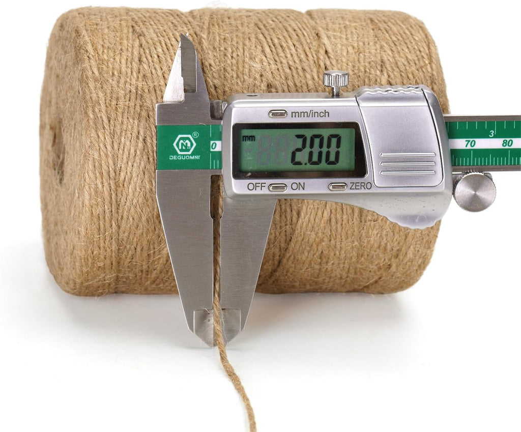 Natural Jute Twine String - 984 Feet 2mm Twine String for Crafts