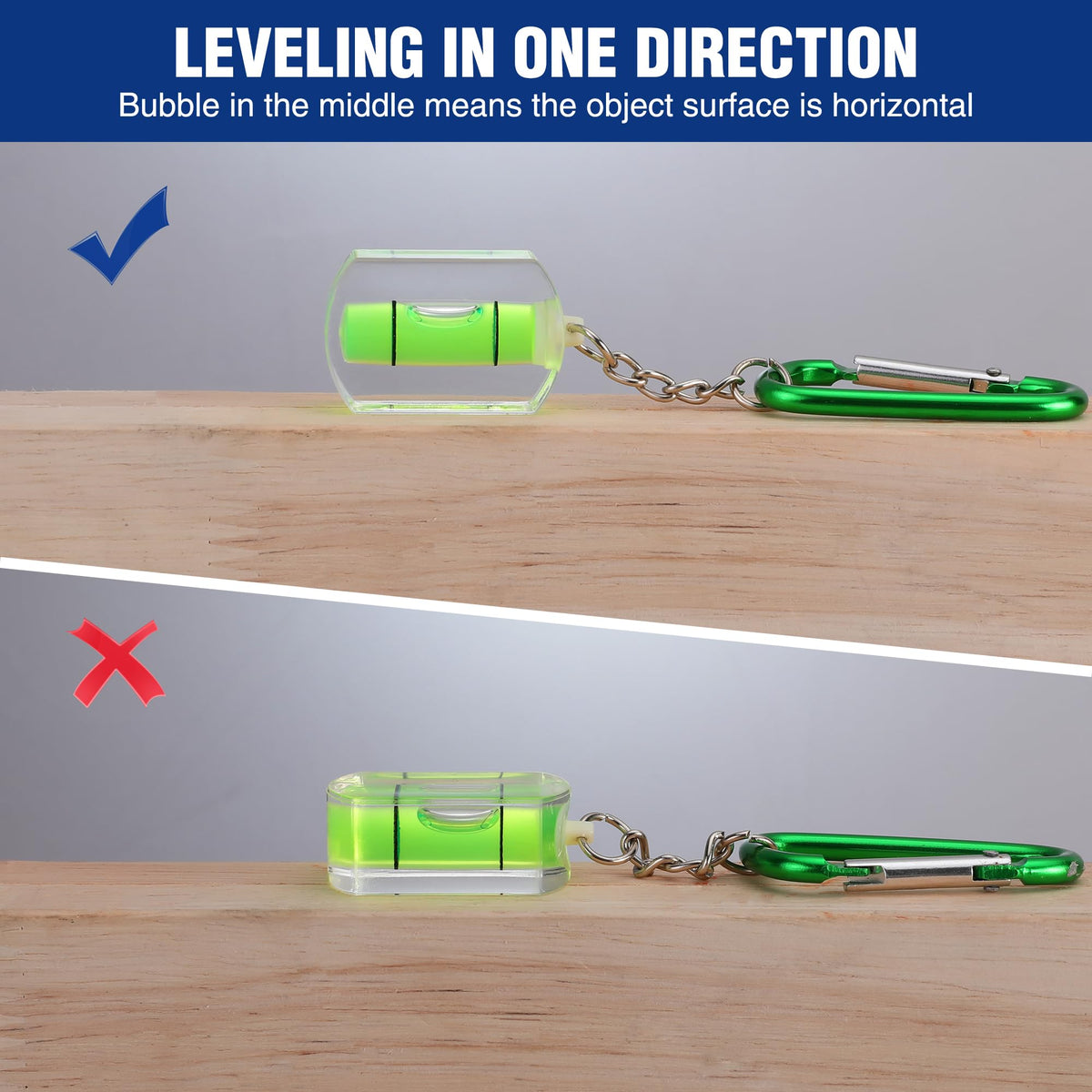 WORKPRO 3-Pack Mini Pocket Tool Spirit Level with Keychain