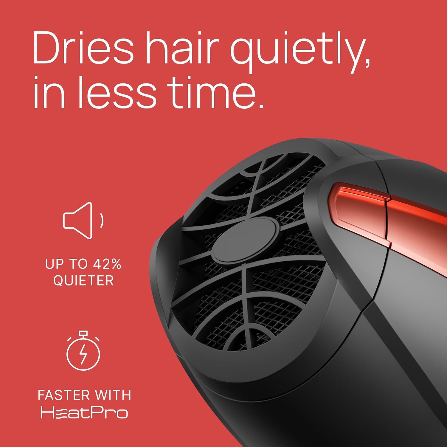 Professional Hair Dryer, Ionic Ceramic Tourmaline Technology, 2000W Fast Quiet Drying, with Narrow & Wide