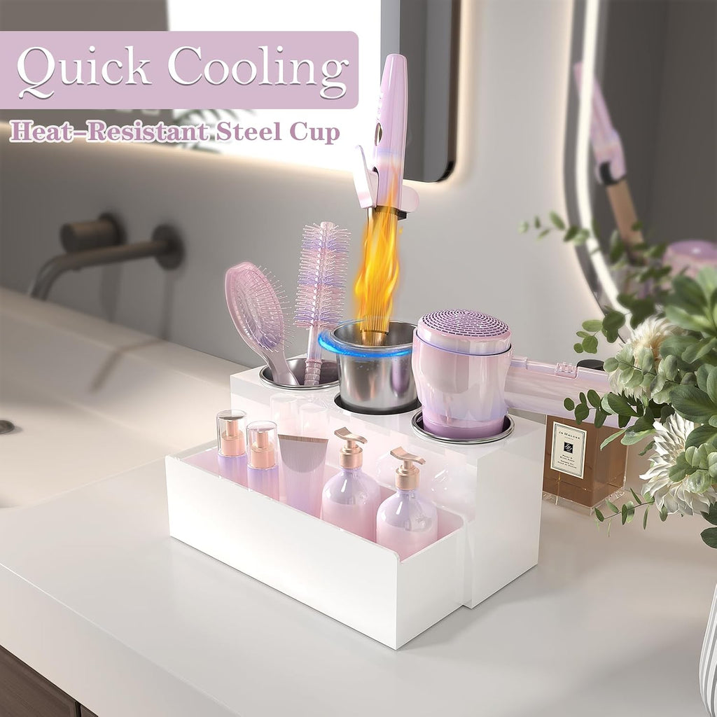 Hair Tool Organizer, Removable Blow Dryer Holder for Bathroom, Hot Tools Organizer For Hair Dryer, Blow Dryer