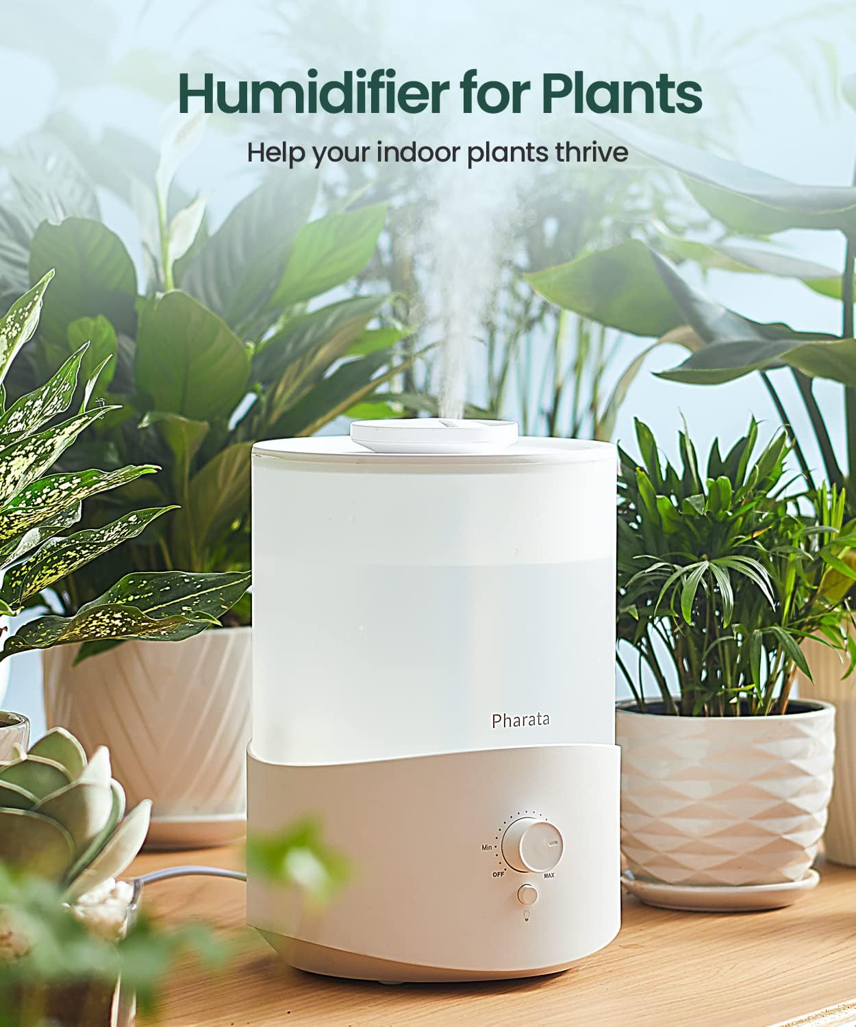 Humidifiers for Bedroom Large Room, 2.5L Cool Mist Humidifier with Essential Oil Diffuser, Top Fill Humidifier for
