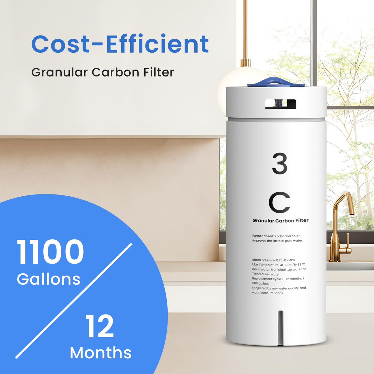 GLACIER FRESH C Filter Replacement for GFU03 Reverse Osmosis System
