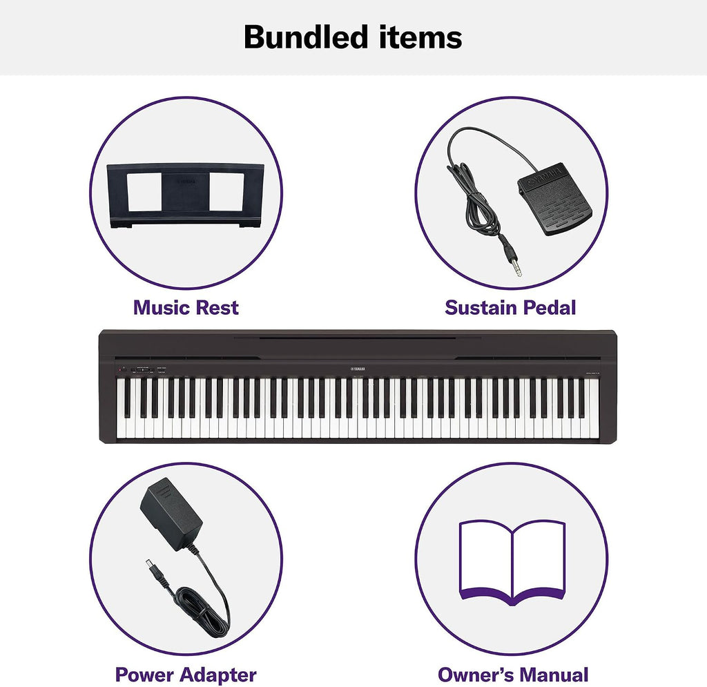 P71 88-Key Weighted Action Digital Piano with Sustain Pedal and Power Supply (Amazon-Exclusive)