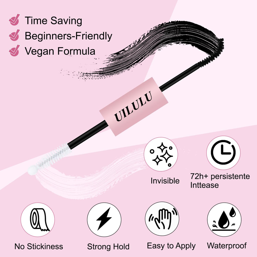 Lash Bond and Seal - 2-in-1 Lash Glue (5ml) & Sealer (5ml) for DlY Lash Extensions at Home, Waterproof Eyelash