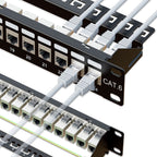 iwillink Cat6 Shielded Patch Panel 24 Port with RJ45 Keystone Coupler