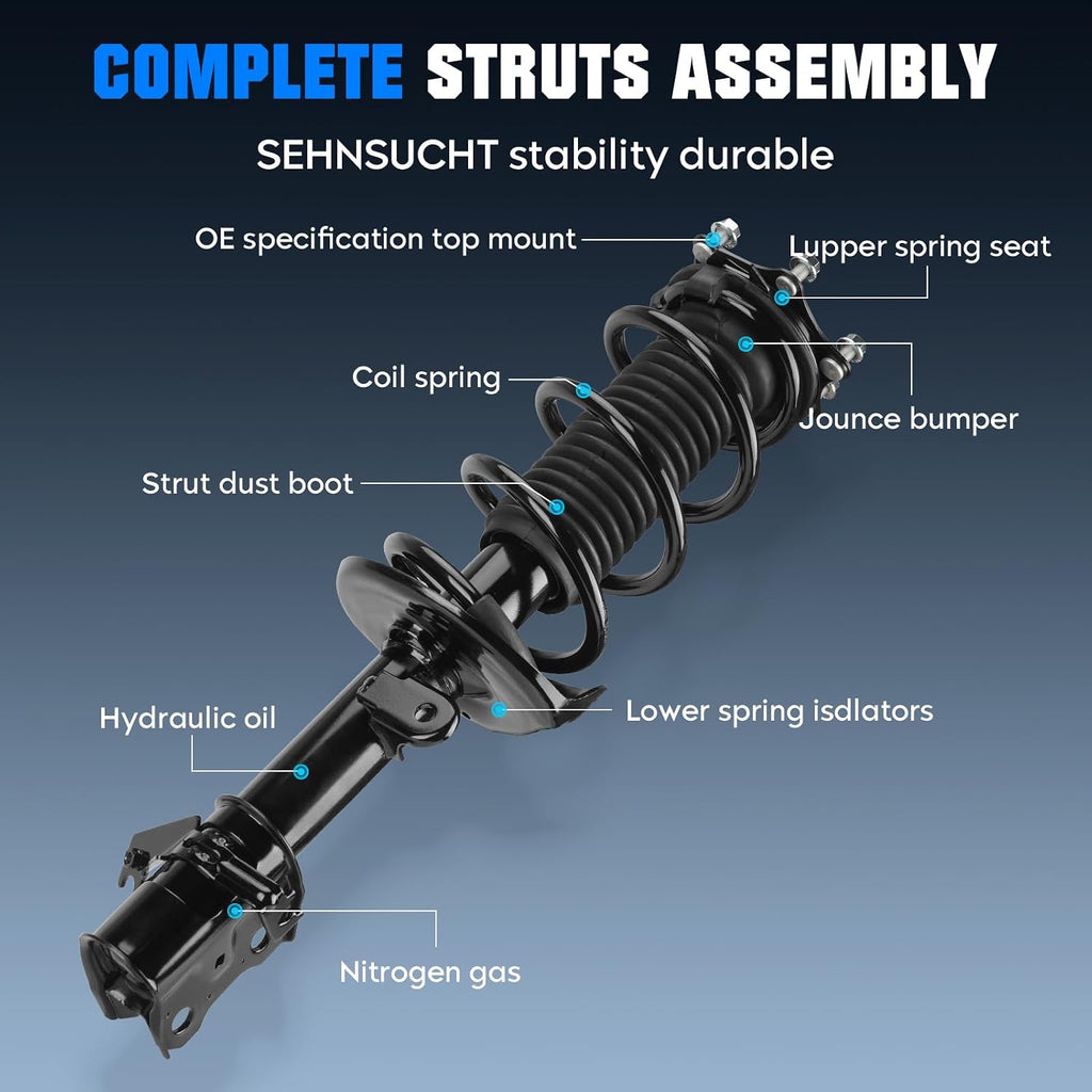 Front Strut Assembly for Honda CR-V 2007-2011, for EX/EX-L/LX, 2PCS