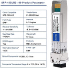 10GBase-LR SFP+ Transceiver, 10G SFP+ to LC Module, 2Pack