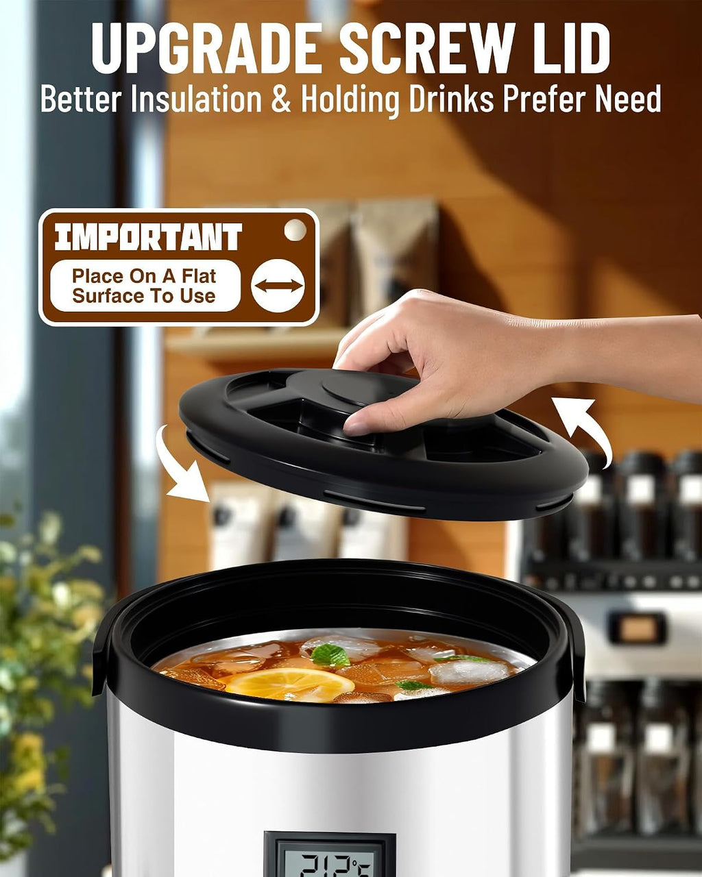 Insulated Beverage Dispenser Stainless Steel Silver 3.2Gal,1 Pack