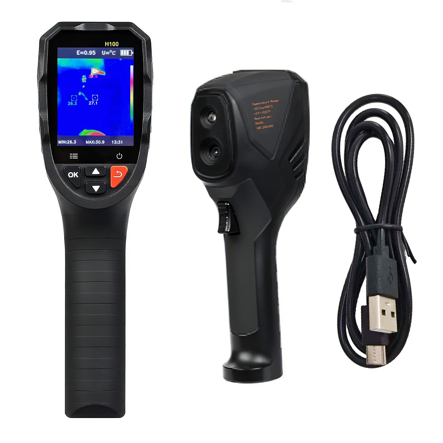 Thermal Imaging Camera Super Resolution 240 x 240, 15-Hour Battery Life, 128 x 128 IR Resolution, 25Hz Infrared