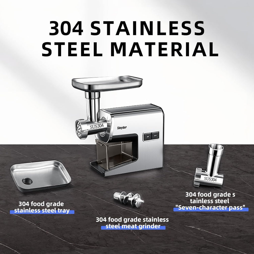 3000W Electric Meat Grinder 304 Stainless Steel Heavy Duty Mincer