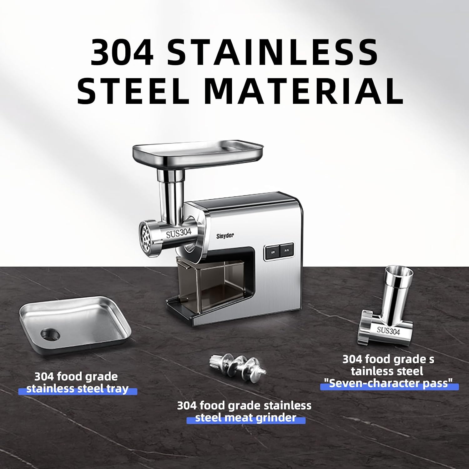 3000W Electric Meat Grinder 304 Stainless Steel Heavy Duty Mincer