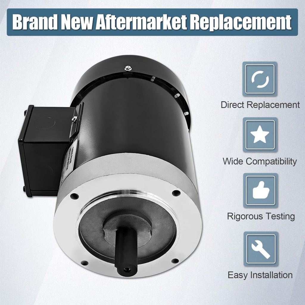 1 HP 3 Phase 56C Frame 1800 RPM TEFC Electric Motor