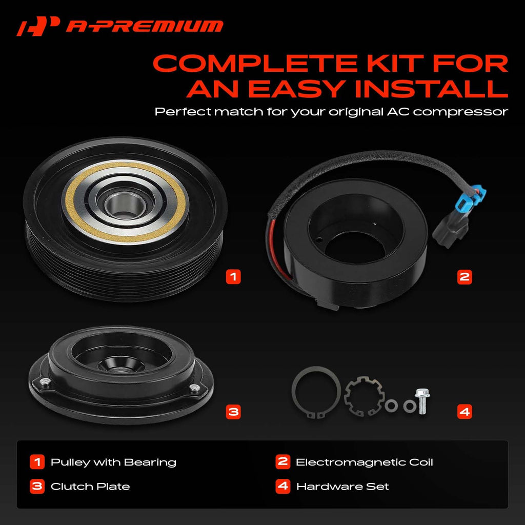 A-Premium Air Conditioner AC Compressor Clutch Kit