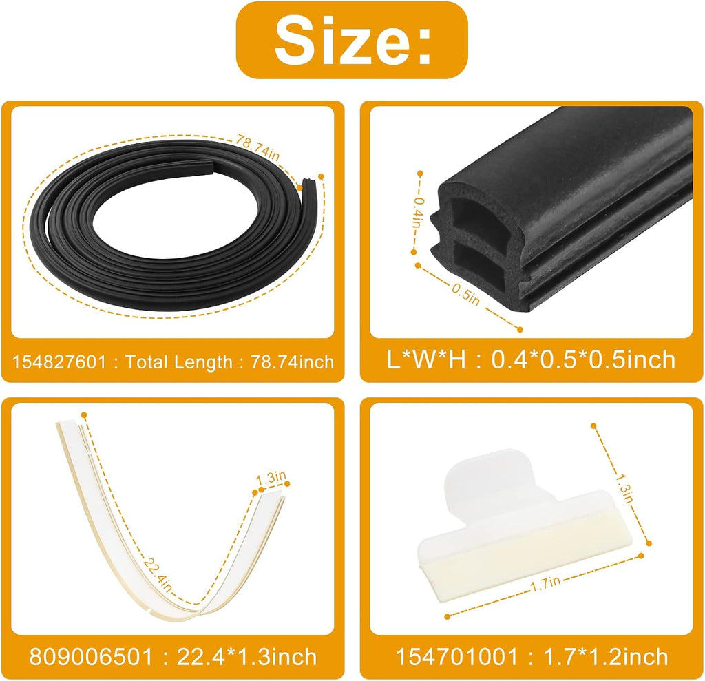 154827601 for Frigidaire Dishwasher Door Gasket Seal Replacement Kit
