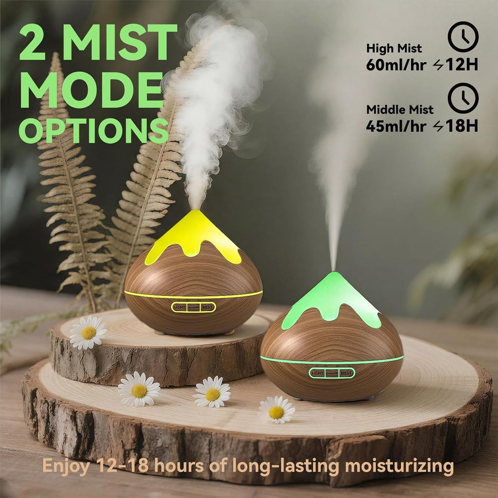 500ML Essential Oil Diffuser, Ultrasonic Aromatherapy Diffuser with Remote Control, Air Diffusers for Home Office