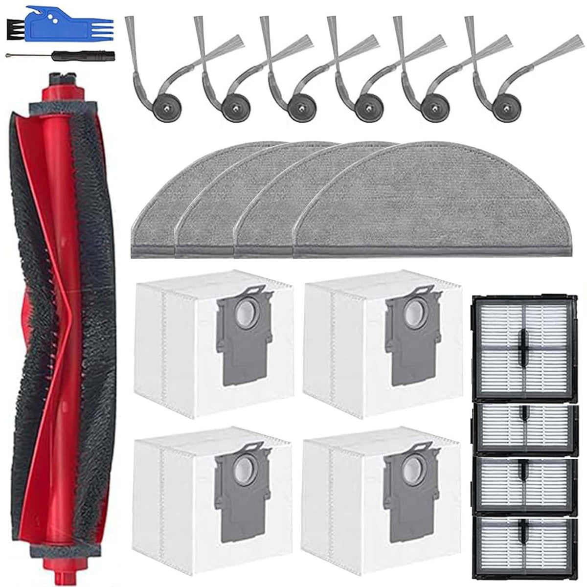 Robot Vacuum Replacement Kit for Roborock Q10 X5+/X5, 21 Pcs Accessories