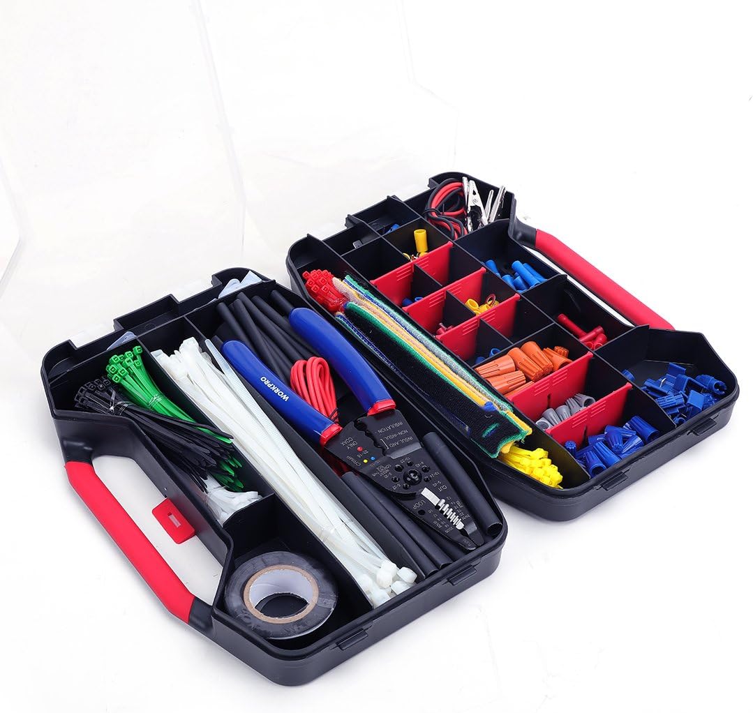 WORKPRO Crimping Tool Kit with 582PCS Heat Shrink Wire Connectors