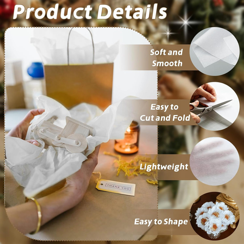 White Tissue Paper Bulk 600 Sheets 20x30