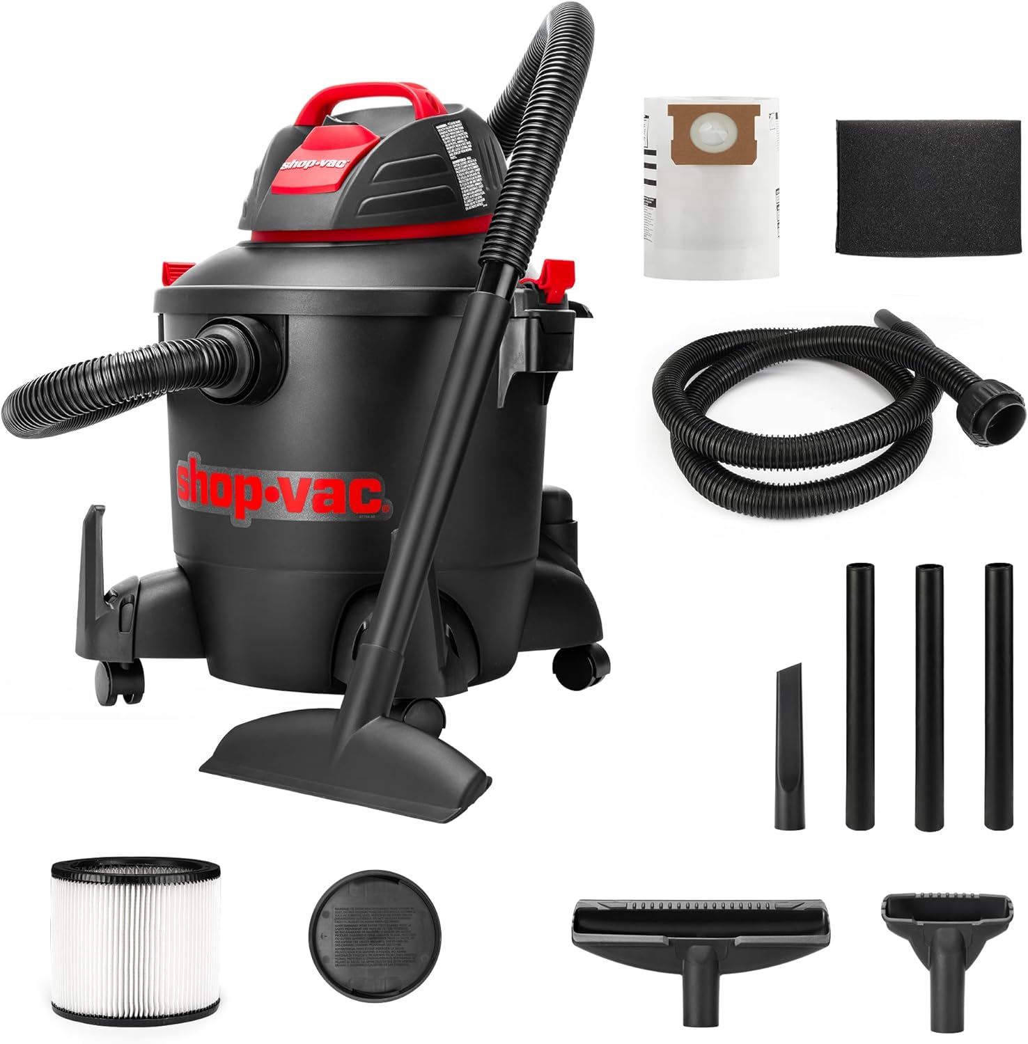 5922805 8 Gallon 4.5 Peak HP Wet/Dry Vacuum with Blower Function | 1.25 Inch Diameter x 7 Foot Hose, 6 Foot Cord