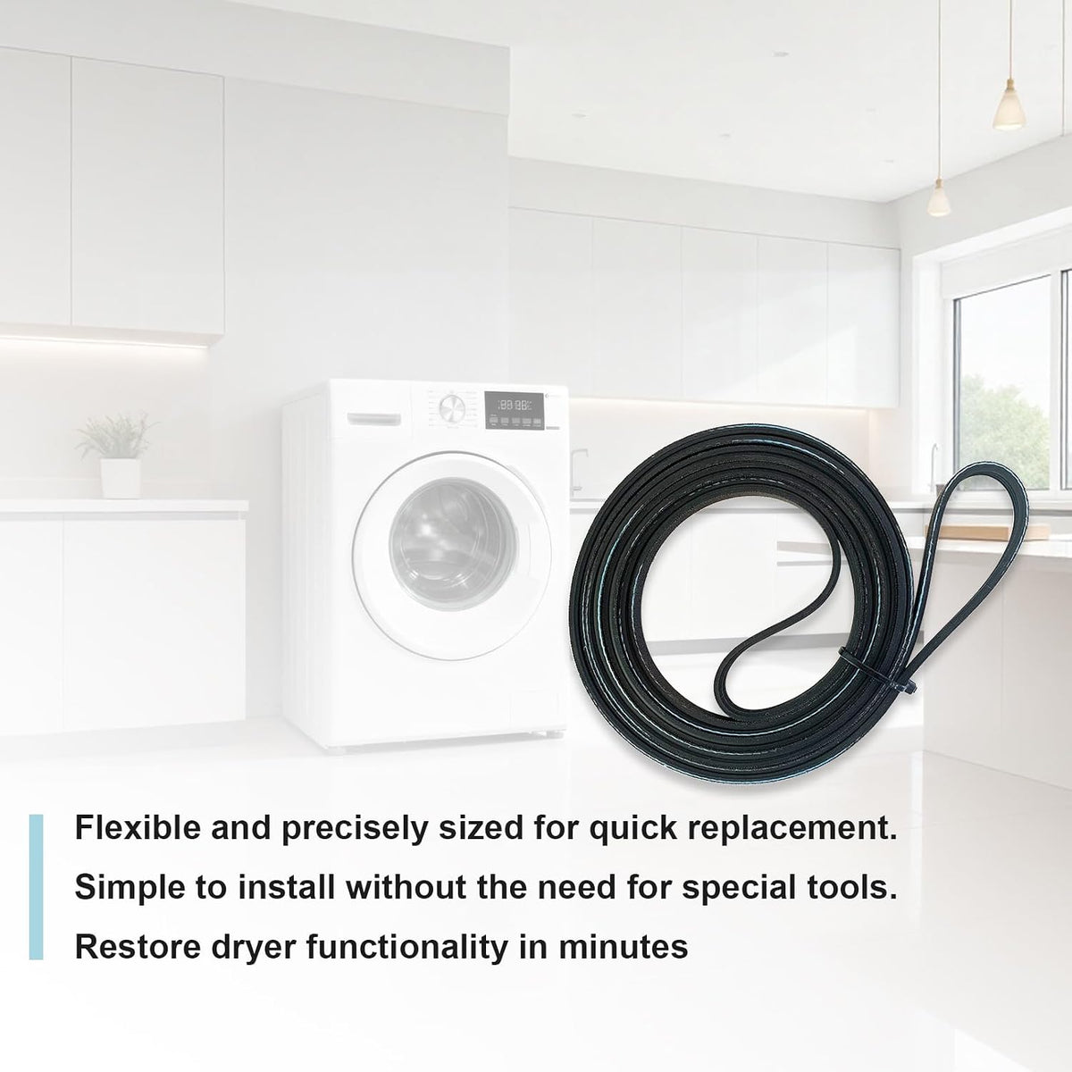 NEW Dryer Drive Belt WP8547157 8547157 Compatible With Whirlpool Kenmore
