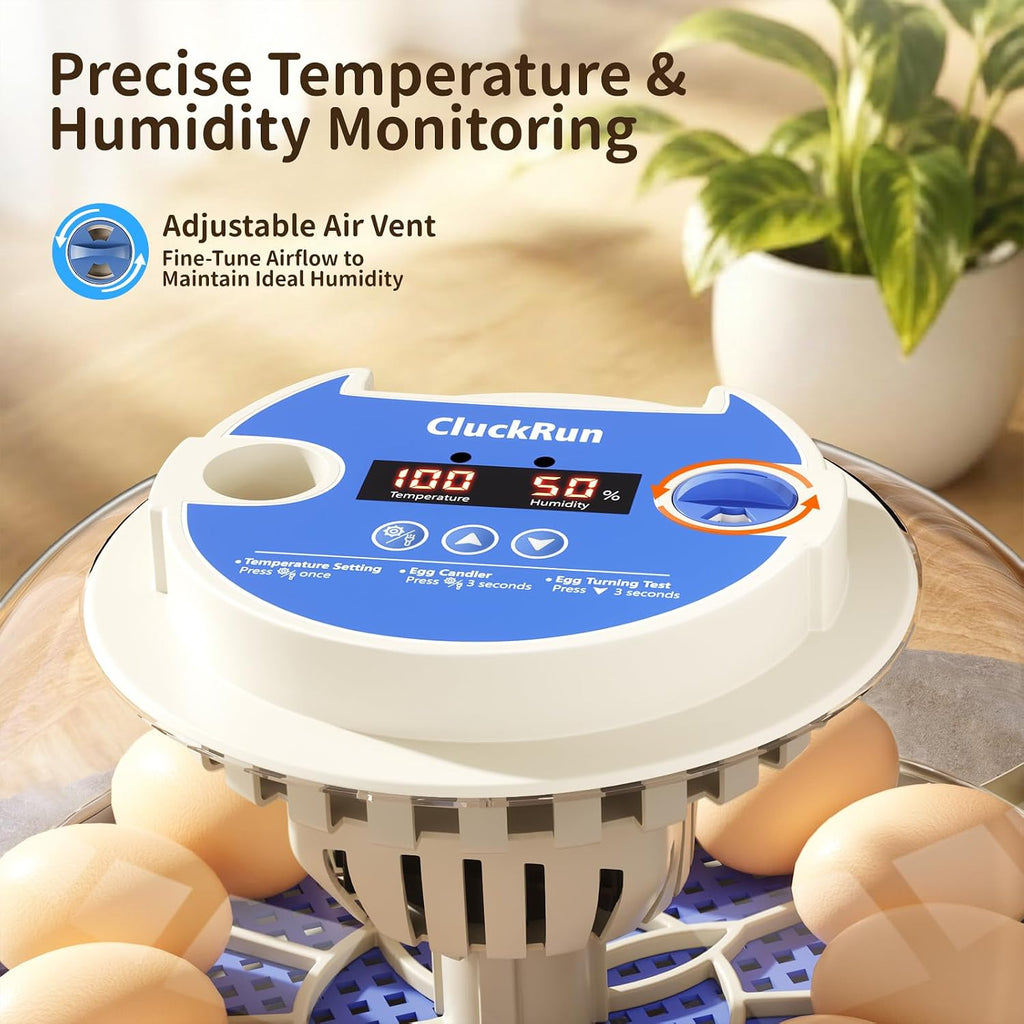 12 Egg Incubators for Hatching Eggs, Auto Turning, Temp & Humidity Control