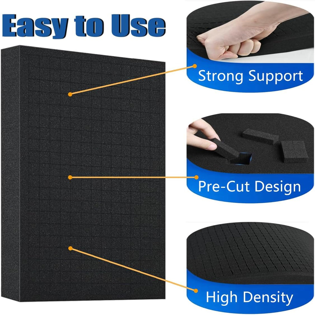 Tool Box Foam Inserts for Cases, 8pcs High Density Foam Sheets Foams Board Pick and Pluck Foams, Tool Box Liner