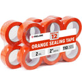 2" x 110 Yards Orange Packing Tape, 12 Rolls