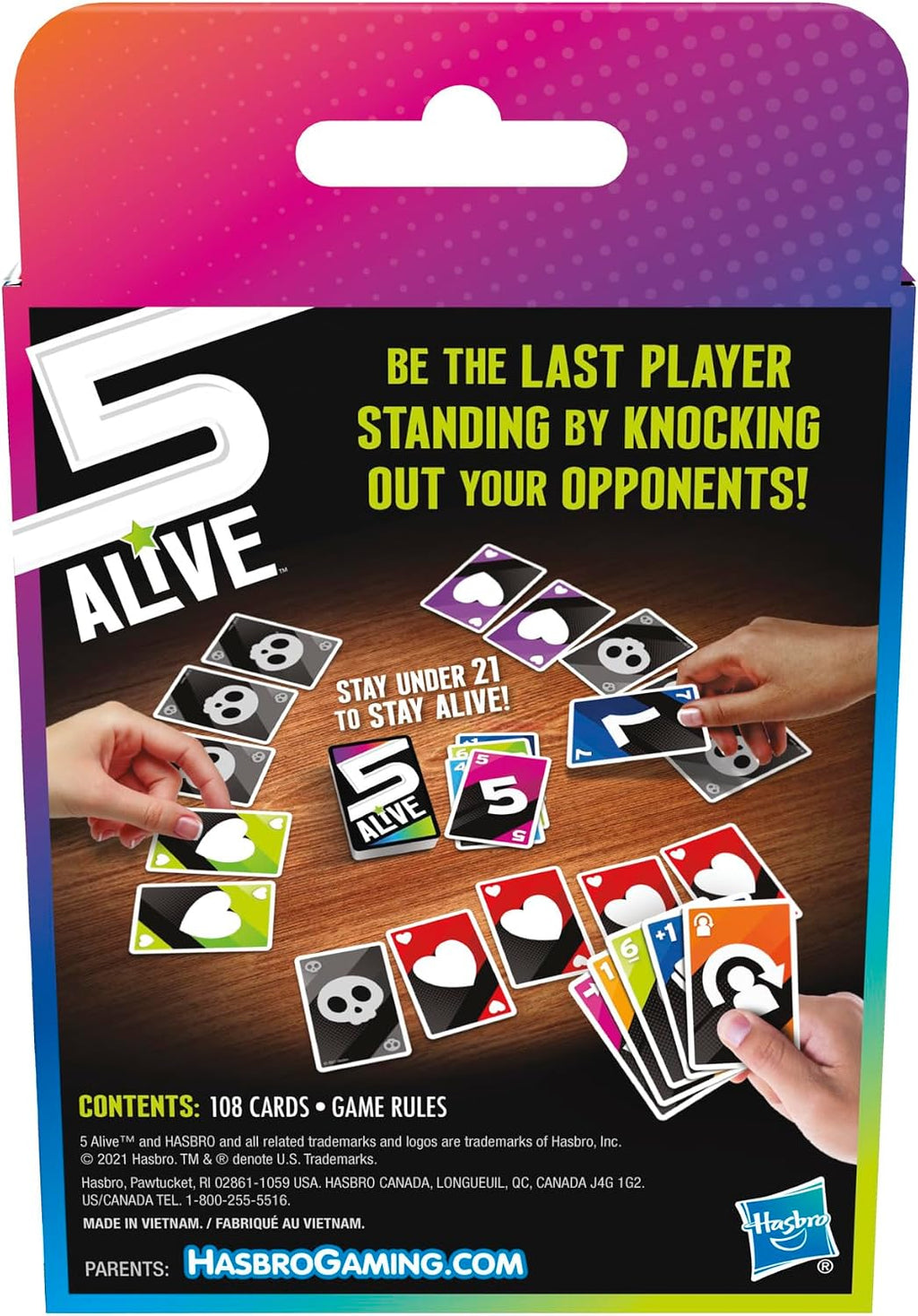 Hasbro Gaming 5 Alive Card Game, Fast-Paced Game for Kids and Families, Easy to Learn, 2 to 6 Players, Fun Summer