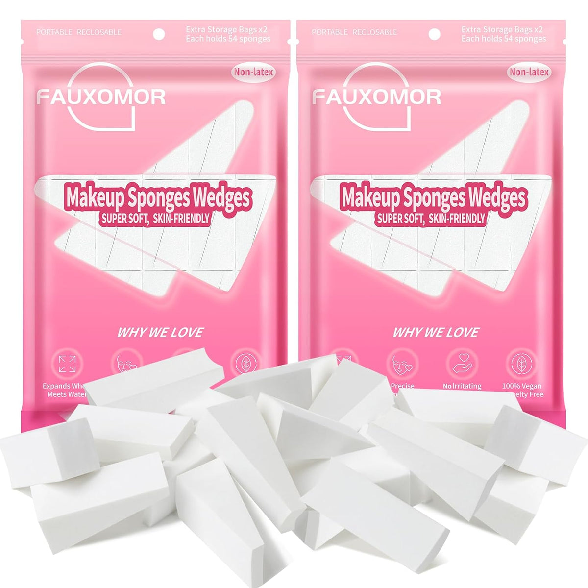 216 Pcs Makeup Sponge Wedges Make Up Sponges for Foundation