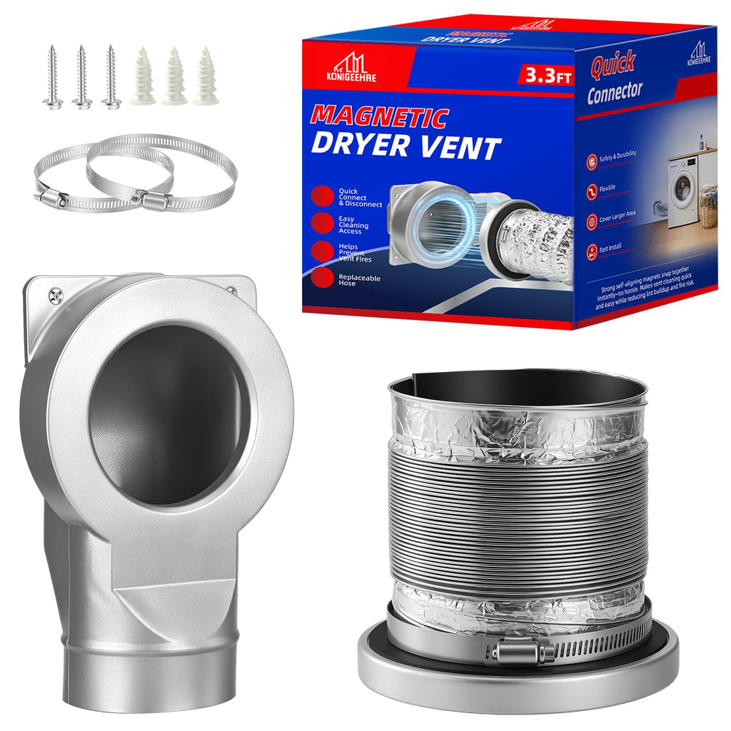 Magnetic Dryer Vent Connector Kit Dryer Vent Attachment Coupling Kit