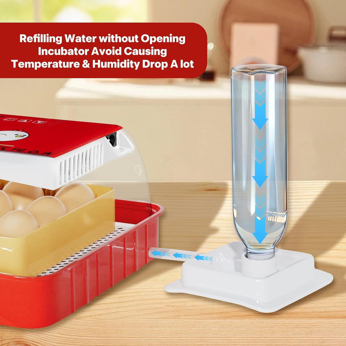 Incubators for Hatching Eggs 15-35 Eggs Incubator with Automatic Egg Turning and ℉Temperature Display LED Candler