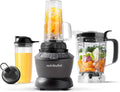 Full-Size Blender Combo, Single-Serve & Large Capacity, 1200W, 64oz Pitcher, 32oz Cup, Extractor Blade, 3-Speed