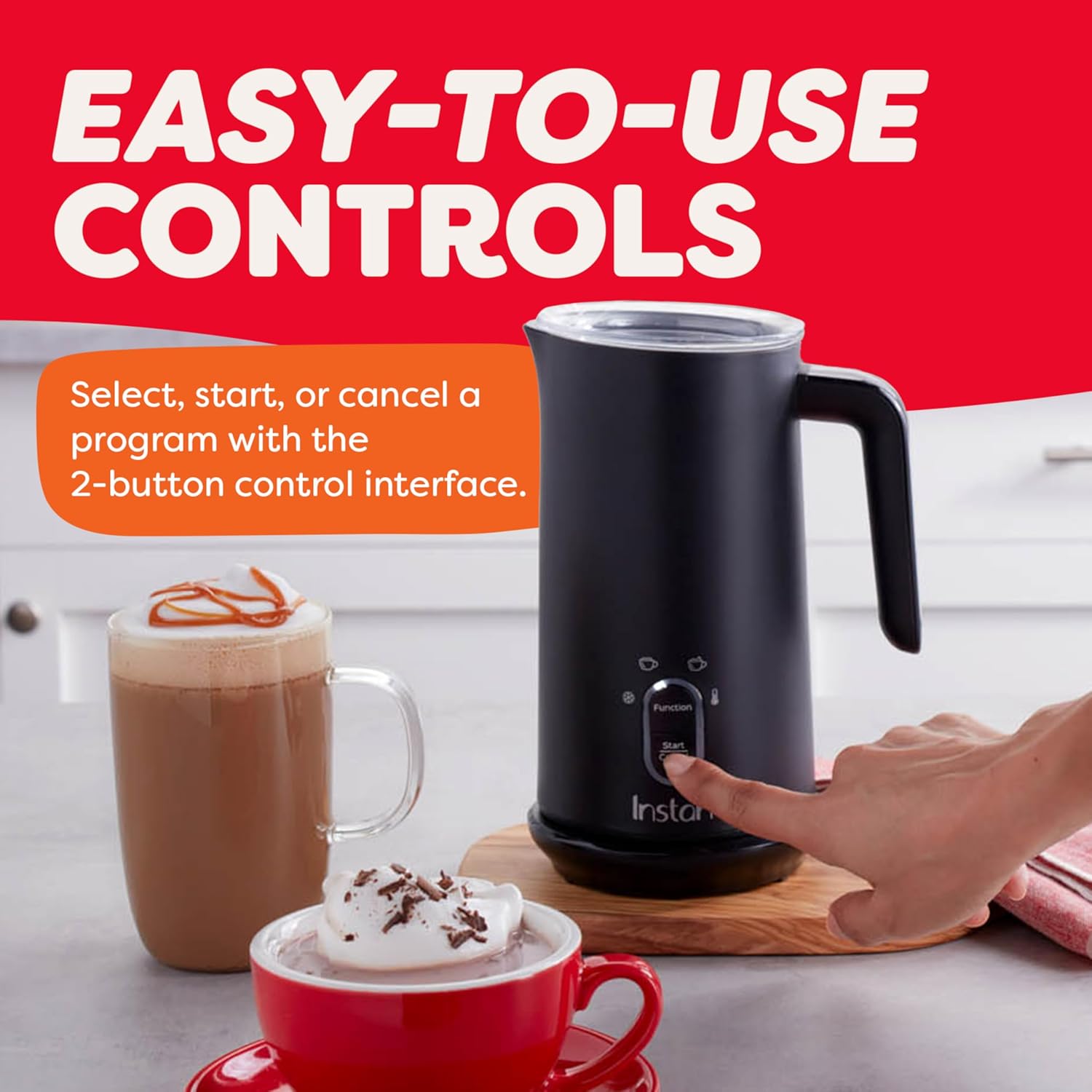 Milk Frother, 4-in-1 Electric Milk Steamer, 10oz/295ml Automatic Hot and Cold Foam Maker and Milk Warmer for Latte