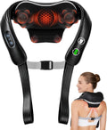 Neck Massager with Heat Cordless: Shiatsu Back Shoulder Massage Tools for Pain Relief Deep Tissue Electric 4D