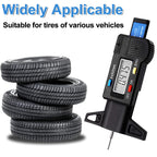 Digital Tire Tread Depth Gauge with LCD Screen, 0-1" Tread Checker, Black