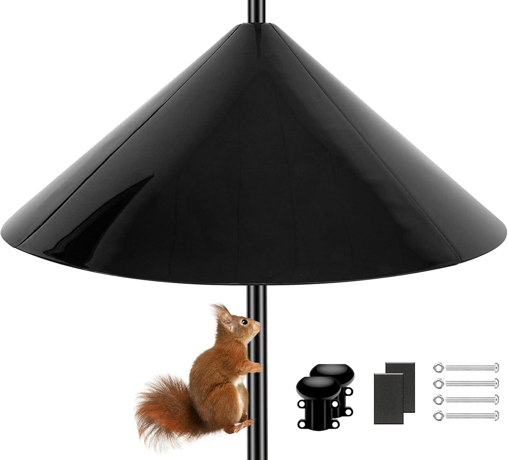 Squirrel Baffle,19-Inch Squirrel Baffle for Bird Feeder Pole,Squirrel-Proofs for Outdoor Shepherd's Hooks，Outside