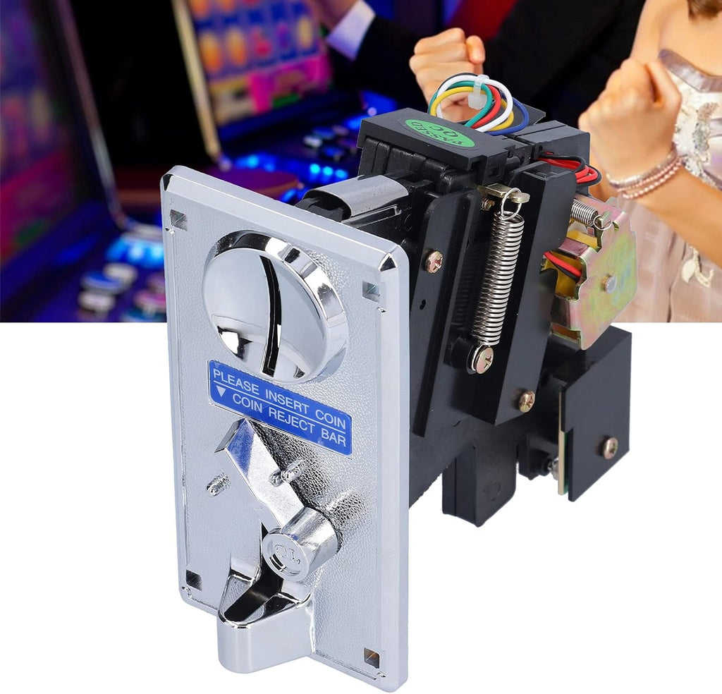 Coin Acceptor, CPU Multi Coins Acceptor Selector, Comparable Roll Down Coin Mech Electronic Coin Selector, for Arcade