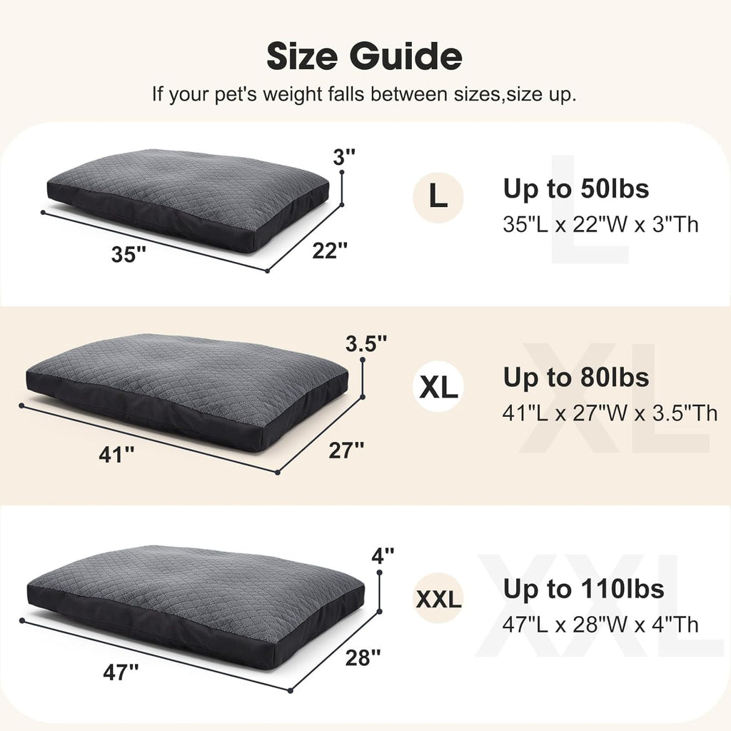 Indestructible Chew Proof Dog Beds for Large Sized Dogs, Durable Extra Large Dog Ded for Aggressive