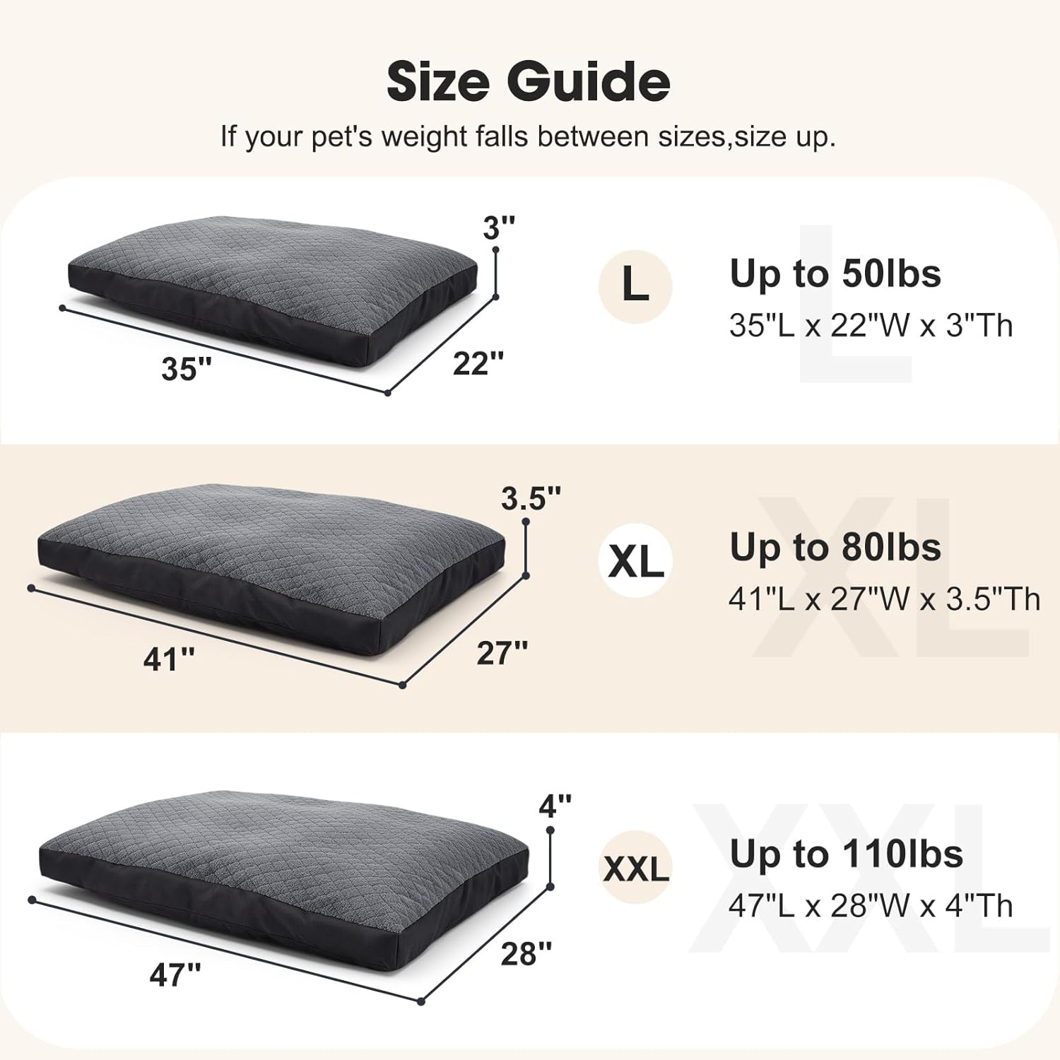Indestructible Chew Proof Dog Beds for Large Sized Dogs, Durable Extra Large Dog Ded for Aggressive