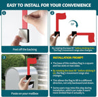 Universal Mailbox Flag Replacement Kit for Post Mount & Wall Mount Mailboxes, Easy-Install, Weather-Proof & Tool-Free