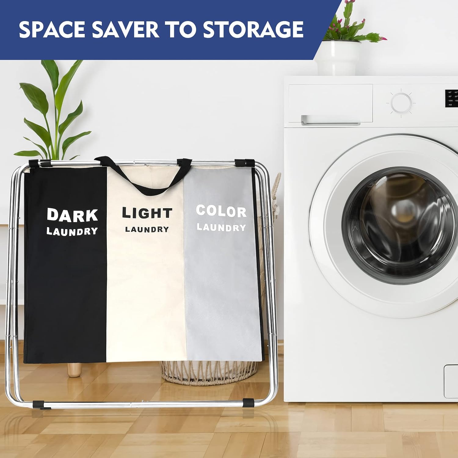180L Large Laundry Basket, Freestanding Laundry Hamper, Collapsible Tall Clothes Hamper with Handles for Dirty