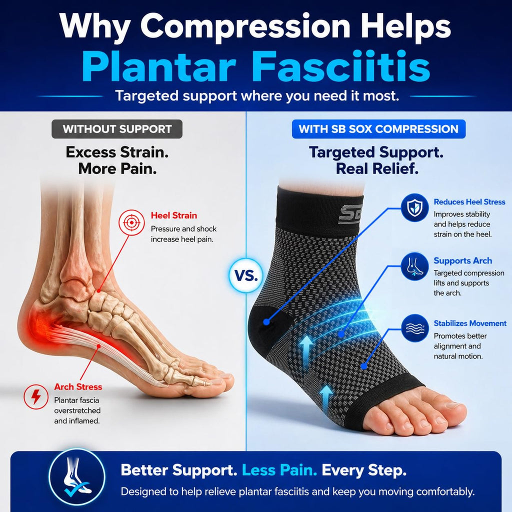 Plantar Fasciitis Compression Socks – Arch Support Sleeve for Heel Pain Relief, Achilles Tendonitis & Foot Pain –