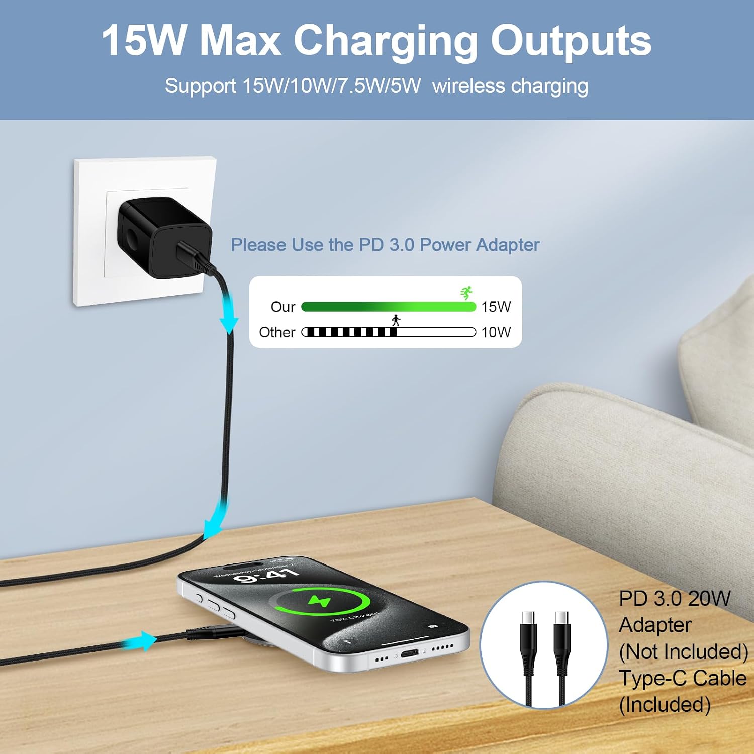 Samsung Magnetic Wireless Charger Fast Charging Pad MagSafe Charger for Samsung Galaxy S25 Plus/S24