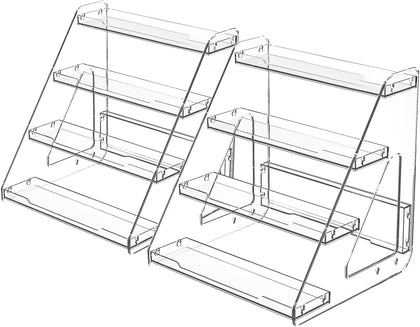 Clear Riser Display Stands 4 Tier Display Shelf Tiered Display Rack | Tiered Display Stand Makeup Organizer Acrylic