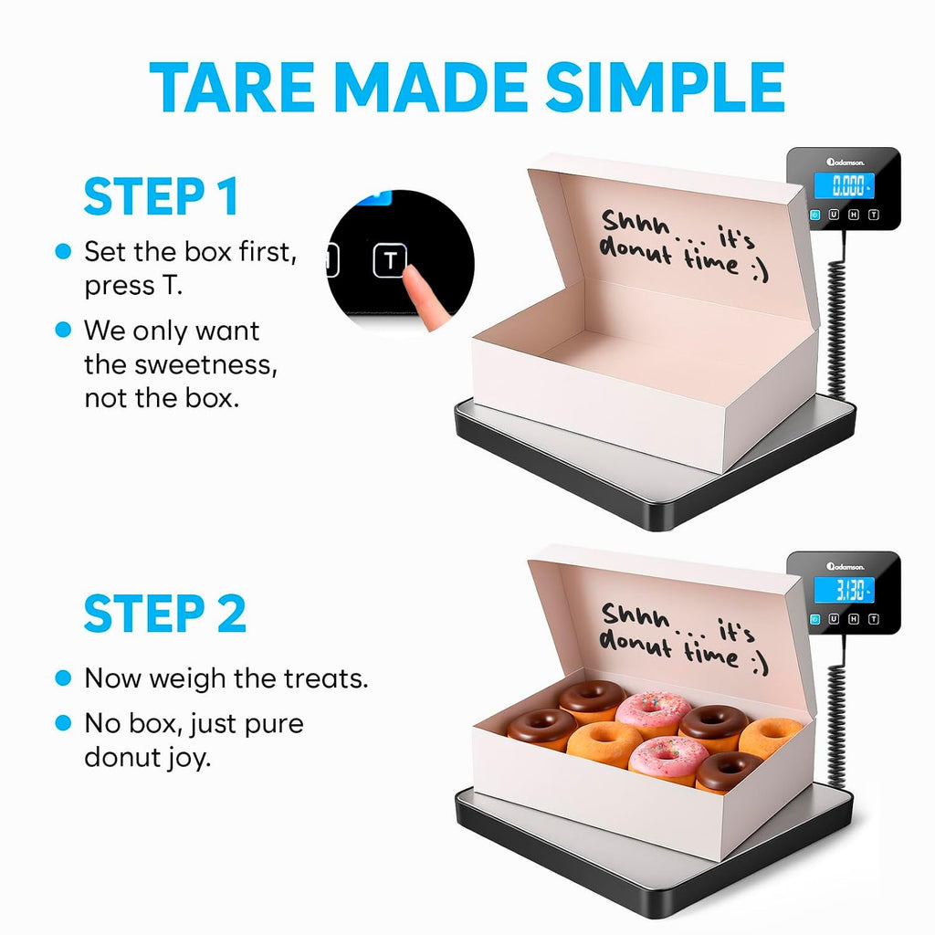 Shipping Scale for Small Business - 440 lbs/0.35oz - High Accurate Digital Postal Scale with Hold/Tare Function